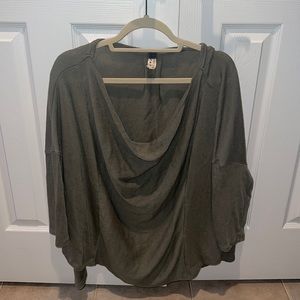 Free people army green sweater